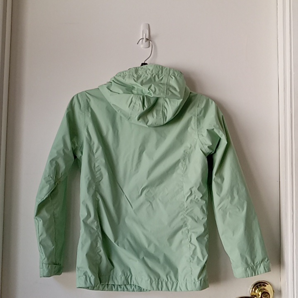 Columbia Kids Mint Green Hooded Jacket Zipper Pockets - Picture 3 of 11
